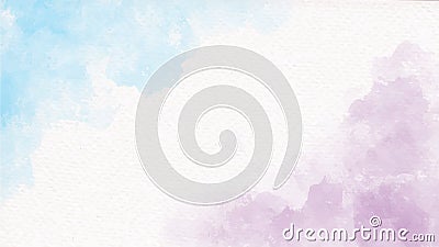 blue and violet rainbow pastel unicorn girly watercolor on paper abstract background Vector Illustration