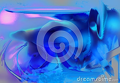 Blue Violet Spiral Universe Stock Photo