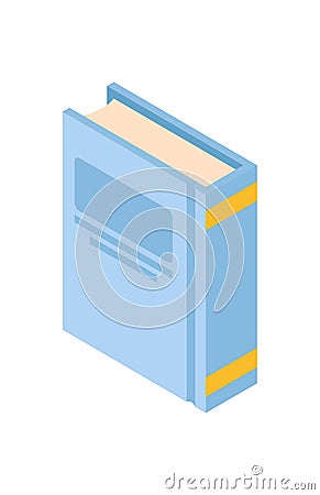 Blue volumetric book Vector Illustration