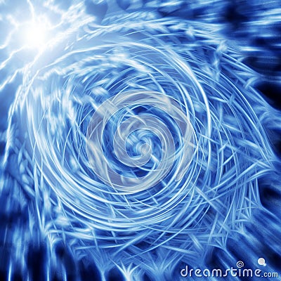 Blue vortex Stock Photo