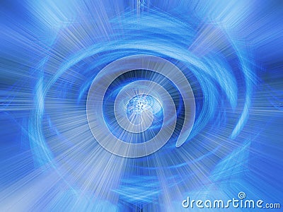 Blue vortex Stock Photo