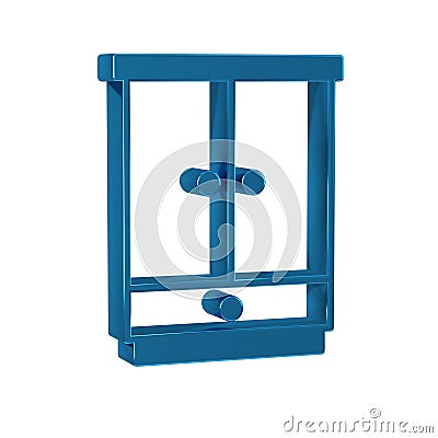 Blue Wardrobe icon isolated on transparent background. Cupboard sign. Stock Photo