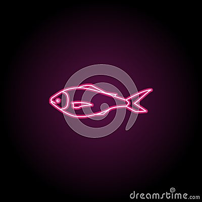 Blue warehou neon icon. Simple thin line, outline vector of fish icons for ui and ux, website or mobile application Stock Photo