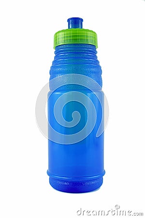 Blue Water Bottle Stock Photo