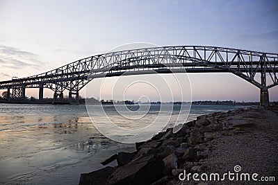 Blue Water Bridge Stock Photo