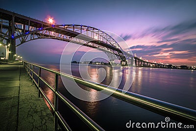 Blue Water Bridge International Crossing Stock Photo