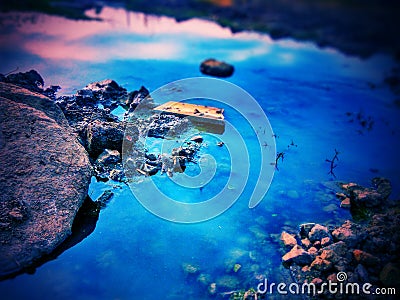 Blue water depicting scene of heaven Stock Photo