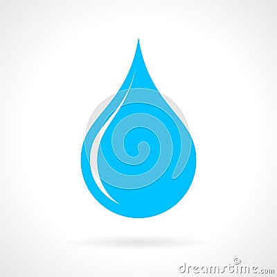 Blue water drop icon Vector Illustration