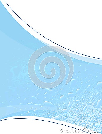 Blue Water Droplets Layout Stock Photo