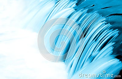 Blue Water Flow Detail Stock Photo