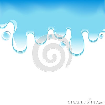 Blue Water Flow. Vector Vector Illustration