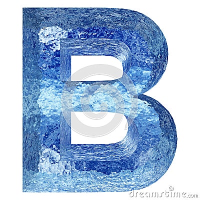 Blue water or ice font part of colletion Cartoon Illustration