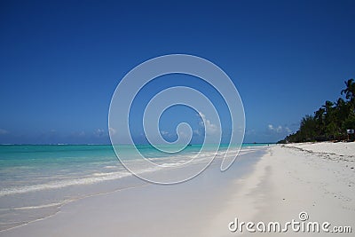 Blue water and lagoon at ocean Stock Photo