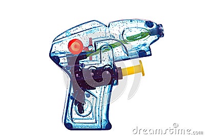 Blue water pistol Stock Photo