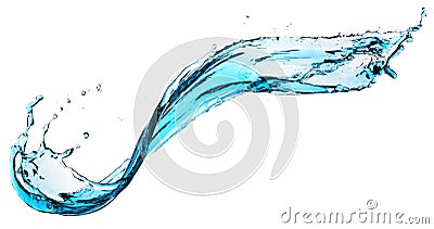 Blue water splash Stock Photo