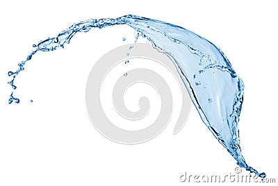 Blue water splash Stock Photo