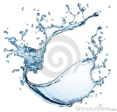 Blue water splash Stock Photo