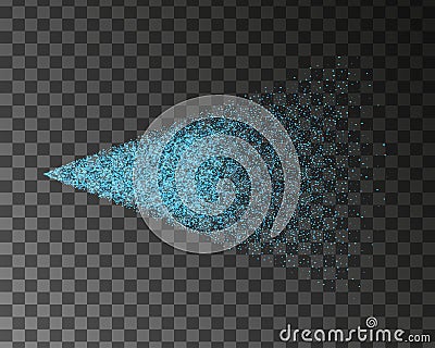 Blue water spray mist of atomizer. Vector cosmetic effect illustration Vector Illustration