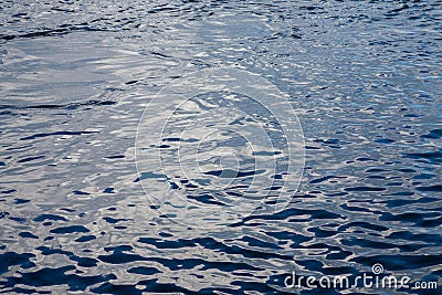 Blue Water texture with swirl taken on the Danube river, famous for being one of the biggest drinking water resource in Europe Stock Photo