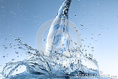 Blue water wave abstract background Stock Photo