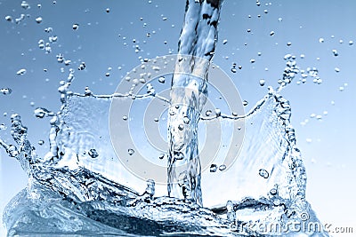 Blue water wave abstract background Stock Photo