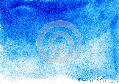 Watercolour. Blue watercolor background for textures and backgrounds. Stock Photo