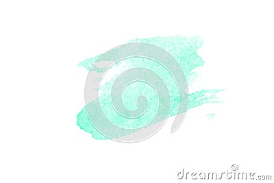 blue watercolor brush stroke isolated with white background Stock Photo