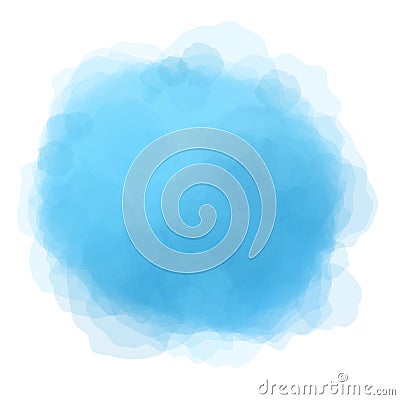 Blue watercolor round spot background Vector Illustration