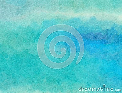 Blue Watercolour Paper Wash Stock Photo