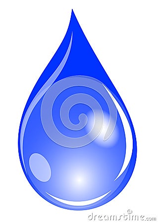 Blue waterdrop Stock Photo