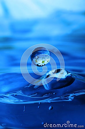 Blue waterdrop Stock Photo