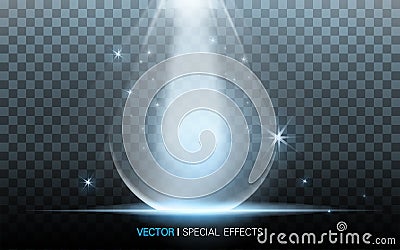 Blue waterdrop material Vector Illustration