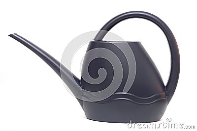 Blue watering can Stock Photo