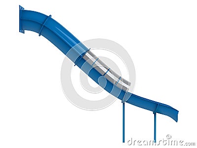 Blue waterslide Stock Photo