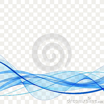 blue Wave. abstract curves. vector lines. eps 10 Stock Photo