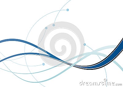 Blue waves Background Vector Illustration