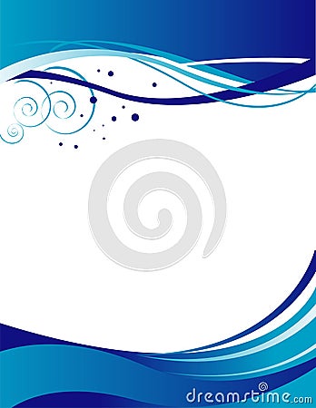 Blue wavy background Vector Illustration