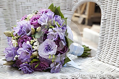 Blue wedding bouquet Stock Photo