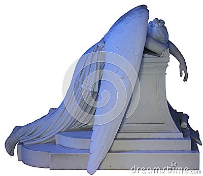 Blue Weeping Angel Stock Photo