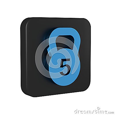 Blue Weight icon isolated on transparent background. Kilogram weight block for weight lifting and scale. Mass symbol Stock Photo