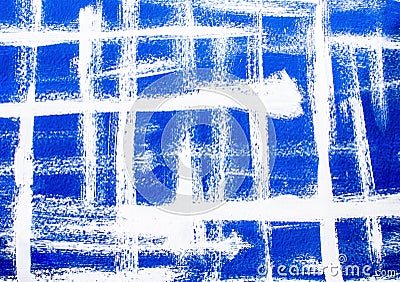 Blue white acrylic grunge background Stock Photo