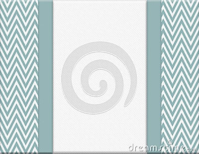 Blue and White Chevron Zigzag Frame with Ribbon Background Stock Photo