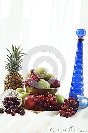 Blue and White Feast Stock Photo