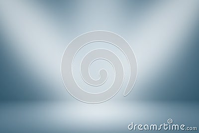 Blue and white gradients for creative project for design, blue background with studio light. Stock Photo