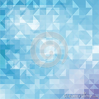 Blue White Mosaic Background, Vector illustration Vector Illustration