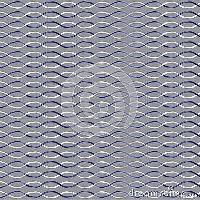 Blue white nautical rope stripe on gray Stock Photo