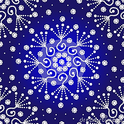 Blue and white point-to-point seamless pattern Stock Photo