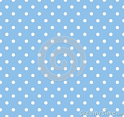 Blue with white polka dots Vector Illustration