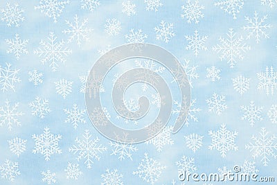 Blue and white snowflake winter or Christmas background Stock Photo