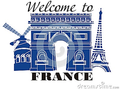 Welcome to France Editorial Stock Photo